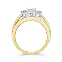 10K Yellow Gold 1.00CTW Princessa Diamond Ring