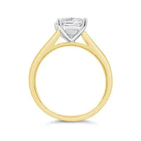 New Brilliance 14K Yellow Gold Lab Grown 1.50CT Princess Cut Diamond Ring