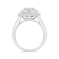 10K White Gold 1.00CTW Diamond Bridal Set