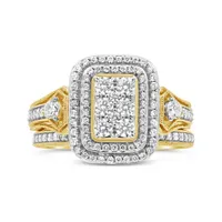 10K Yellow Gold 0.95CTW Diamond Bridal Set