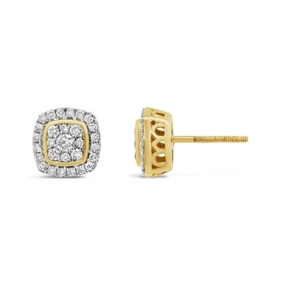 Bouquet 10K Yellow Gold 0.40CTW Diamond Fashion Stud Earrings