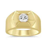 10K Yellow Gold Lab Grown 1.00CT Diamond Solitaire Ring