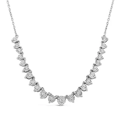 Bella Moda Sterling Silver 0.23CTW Diamond Necklace