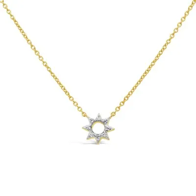 Charmables 10K Yellow Gold Diamond Sun Necklace