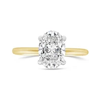 New Brilliance 14K Yellow Gold Lab Grown 2.08CTW Oval Cut Diamond Ring