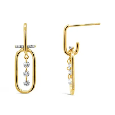 Brevani 10K Yellow Gold 0.34CTW Diamond Dangle Earrings