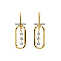 Brevani 10K Yellow Gold 0.34CTW Diamond Dangle Earrings