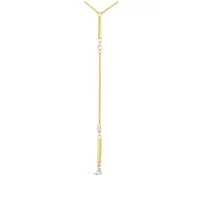 Brevani 14K Yellow Gold 0.23CTW Diamond Y-Necklace