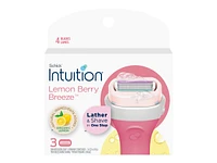 Schick Intuition Razor Refills - Lemon Berry Breeze - 3's