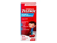 Tylenol* Children's Fever & Sore Throat Pain Suspension Liquid - 100ml� �