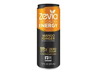 Zevia Energy Drink - Mango Ginger - 355ml