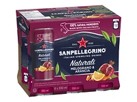 Sanpellegrino Naturali Sparkling Water - Melograno and Arancia - 6 x 330ml