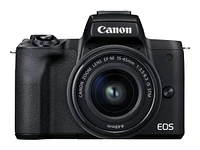 Canon EOS M50 Mark II with EF-M 15-45mm IS STM Lens Kit - Black - 4728C006 - Open Box or Display Models Only