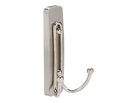 Command Bath Double Hook - Large - Satin Nickel