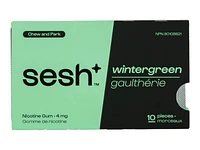 Sesh+ Nicotine Chewing Gum - Wintergreen - 4mg - 10's