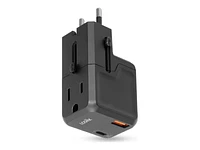 LOGiiX World Traveler Lite II USB-A & USB-C Power Adapter - Black - LGX-13572