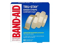 BAND-AID Tru-Stay Sheer Strips Comfort-Flex Bandages - 60's