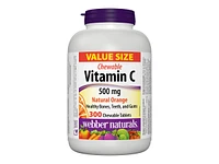 Webber Naturals Natural Orange Vitamin C Chewable Tablets - 500mg - 300s