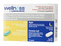 Wellness by London Drugs Flu, Cough and Cold Complete Day and Night Caplets - 24's