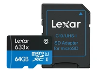 Lexar High-Performance 633x MicroSD Card - 64GB - LSDMI64GBBNL633A