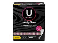U by Kotex Barely There Pantyliner - Regular - 100 Count