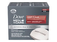 Dove Men+Care Deep Clean Body + Face Bar - Purifying Grains - 3 x 106g