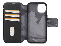 Decoded Core Collection Leather Flip Cover for iPhone 15 - Black