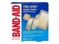 BAND-AID Tru-Stay Sheer Strips Comfort-Flex Bandages - Assorted - 80's