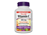 Webber Naturals Natural Orange Vitamin C Chewable Tablets - 500mg - 120's