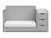 Hadley 5-in-1 Convertible Crib and Changer with Drawer - Pebble Grey