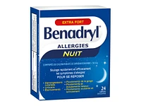 Benadryl Allergy Extra Strength Nighttime Caplets - 24's