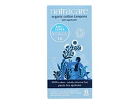 Natracare 100% Certified Organic Cotton Tampons with Applicator - Super - 16s