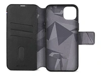 Decoded Core Collection Leather Flip Cover for iPhone 15 Plus - Black