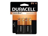 Duracell Coppertop 9V Alkaline Batteries - 4 pack