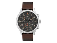 Timex Expedition Field Chronograph Wristwatch - Brown/Silver-Tone - TW4B268009J