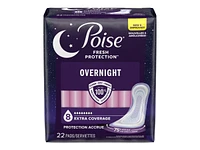 Poise Overnight Incontinence Pads - Extra Coverage - 22's