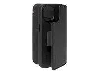 Decoded Core Collection Leather Flip Cover for iPhone 15 - Black