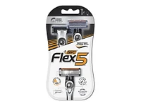 BIC Flex 5 Men's Disposable Razors - Black/Silver - 2's