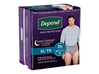 Depend Night Defense Adult Incontinence Underwear for Men - Overnight - XL/12 Count