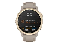 Garmin fenix 6S Pro Solar Edition Smartwatch - Light Gold - 010-02409-10