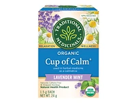 Traditional Medicinals Wrapped Tea Bags - Cup of Calm Lavender Mint - 16's