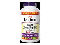 Webber Naturals Value Size Ultra Calcium Tablets - 650mg - 280s