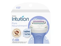 Schick Intuition Pure Nourishment Women's Razor Refills - 6's