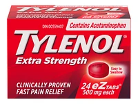 Tylenol* Extra Strength Acetaminophen eZ Tabs - 500mg - 24's