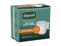 Depend Fresh Protection Unisex Incontinence Briefs - Maximum - Small/Medium - 20's