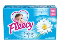 Fleecy Fabric Softener Sheets - Fresh Air - 80s