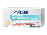 Wellness by London Drugs Extra Strength Ibuprofen Liquid Gel Capsules - 400 - 80s