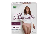 Depend Silhouette Incontinence Underwear for Women - Black/Pink - Maximum Absorbency - Medium/14 Count