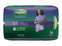 Depend Night Defense Adult Overnight Incontinence Underwear for Women - Blush - Small - 16 Count