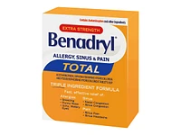 Benadryl Total Allergy, Sinus and Pain Caplets - 30's